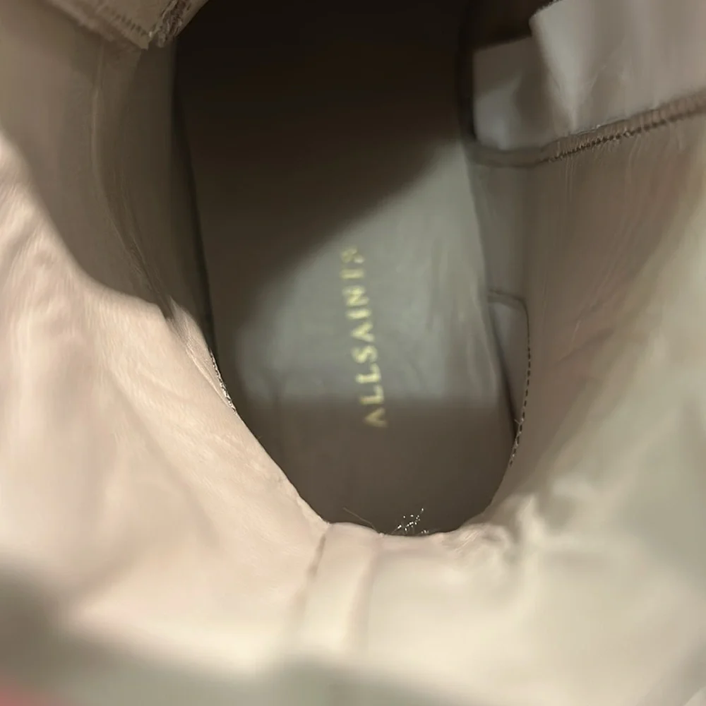 ALLSAINTS white leather brigade combat boot - Picture 6 of 7